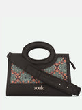 ZOUK Zoe Kolkata Nouveau Textured Structured Jute Sling Bag