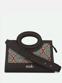 ZOUK Zoe Kolkata Nouveau Textured Structured Jute Sling Bag