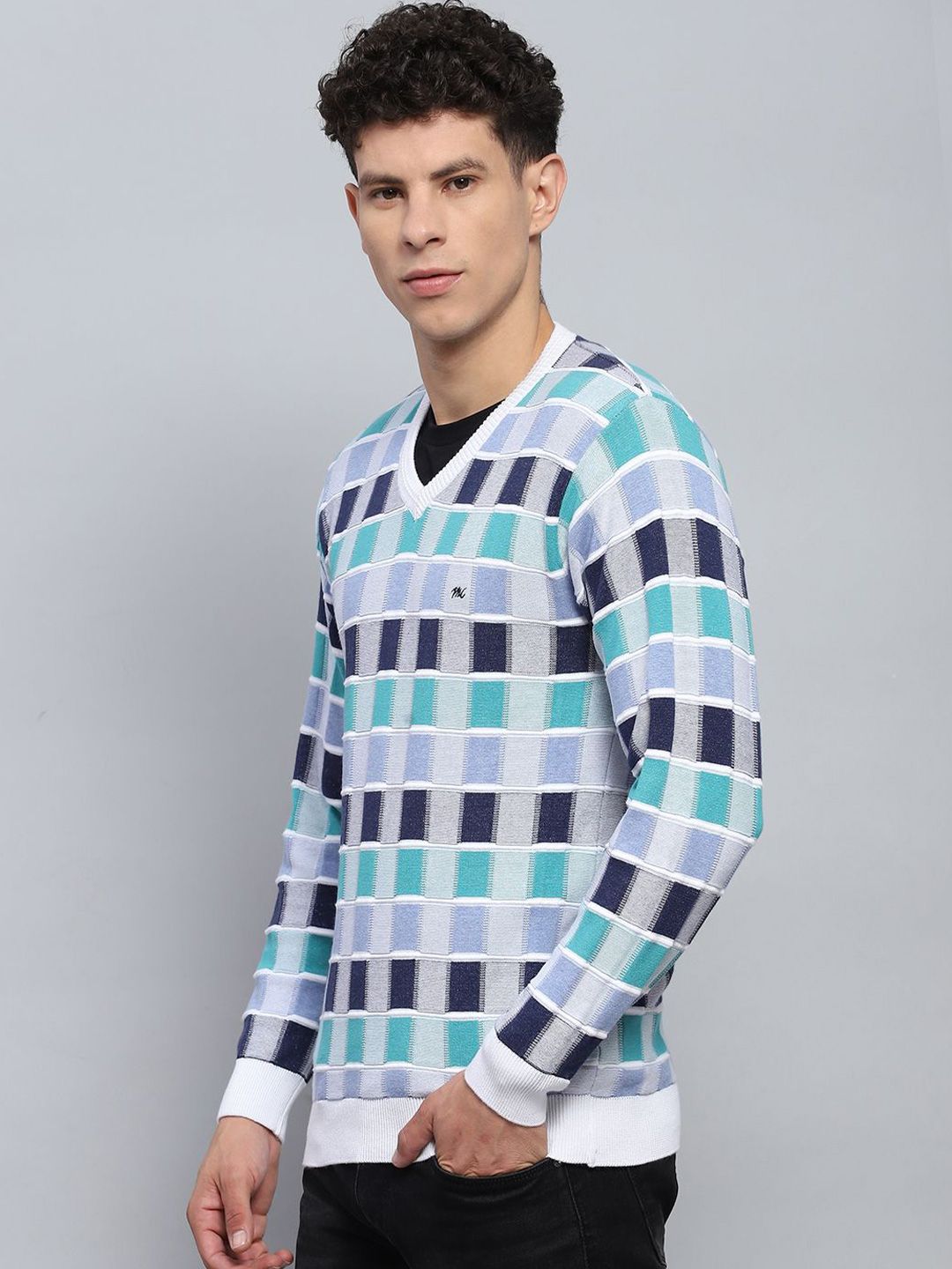 Monte Carlo Men Checked Pullover