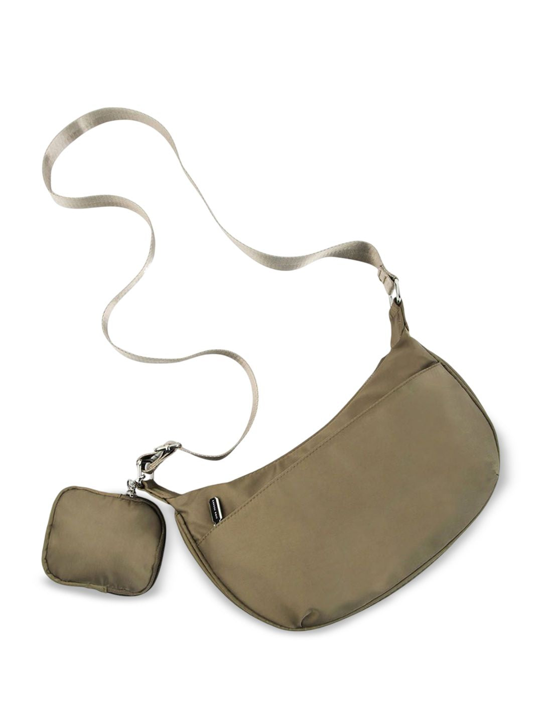 Lino Perros Unisex Solid Structured Sling Bag With Pouch