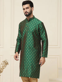 SOJANYA Geometric Printed Band Collar Straight Kurta
