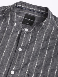 VASTRADO Men Classic Slim Fit Opaque Striped Casual Shirt