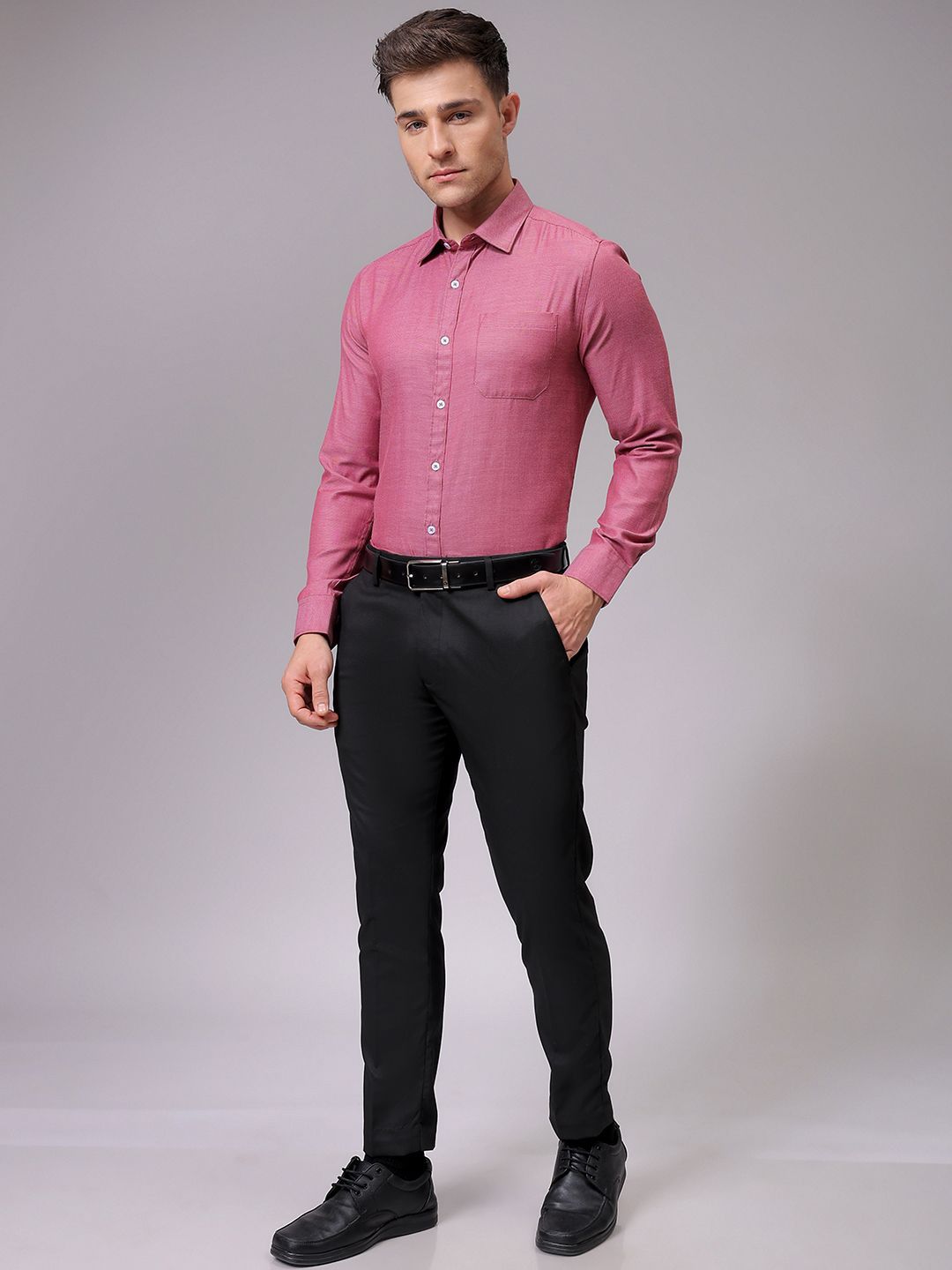 The Indian Garage Co. X Luxe Men Slim Fit Opaque Formal Shirt