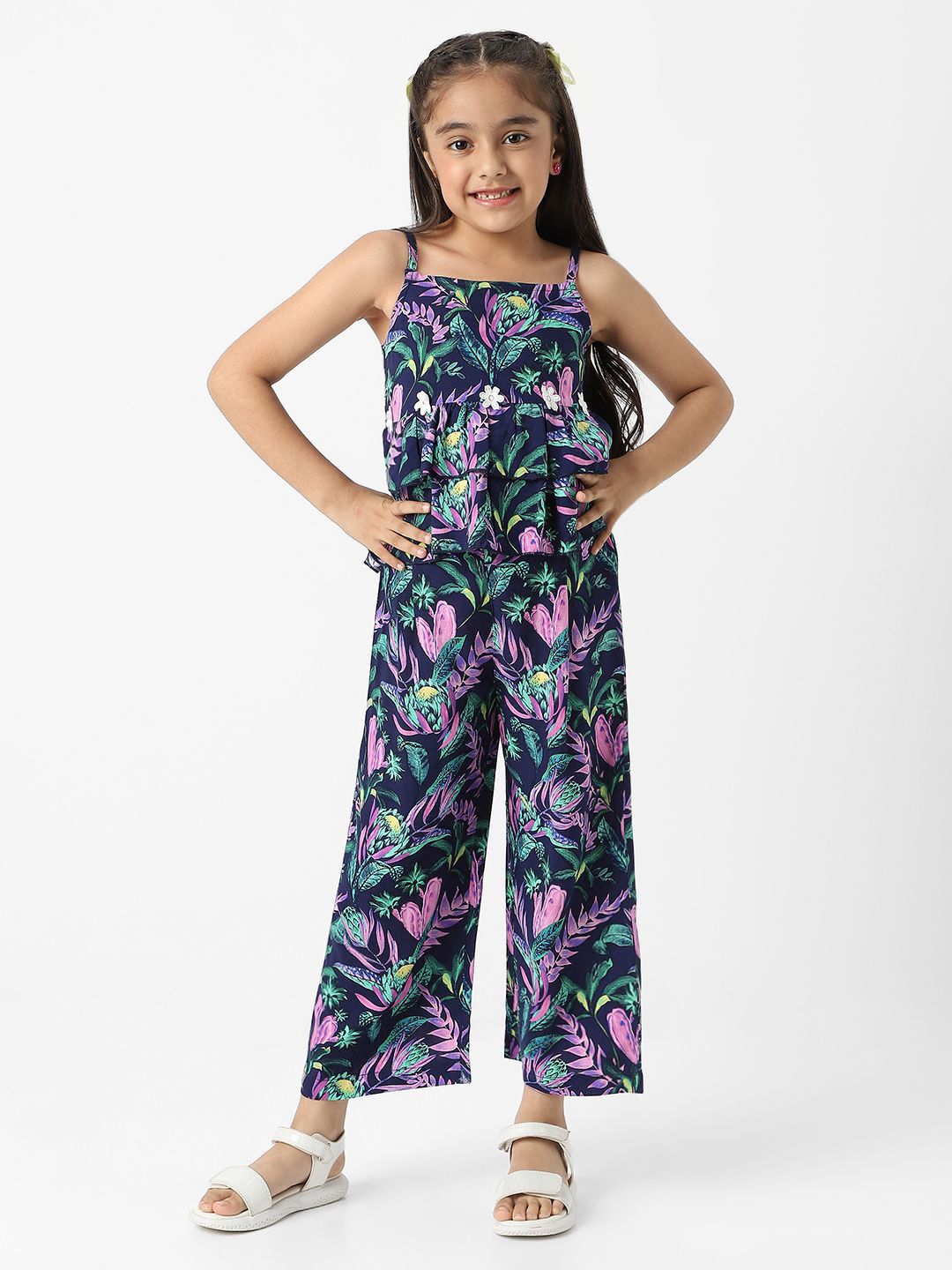 Nauti Nati Girls Printed Top with Palazzos