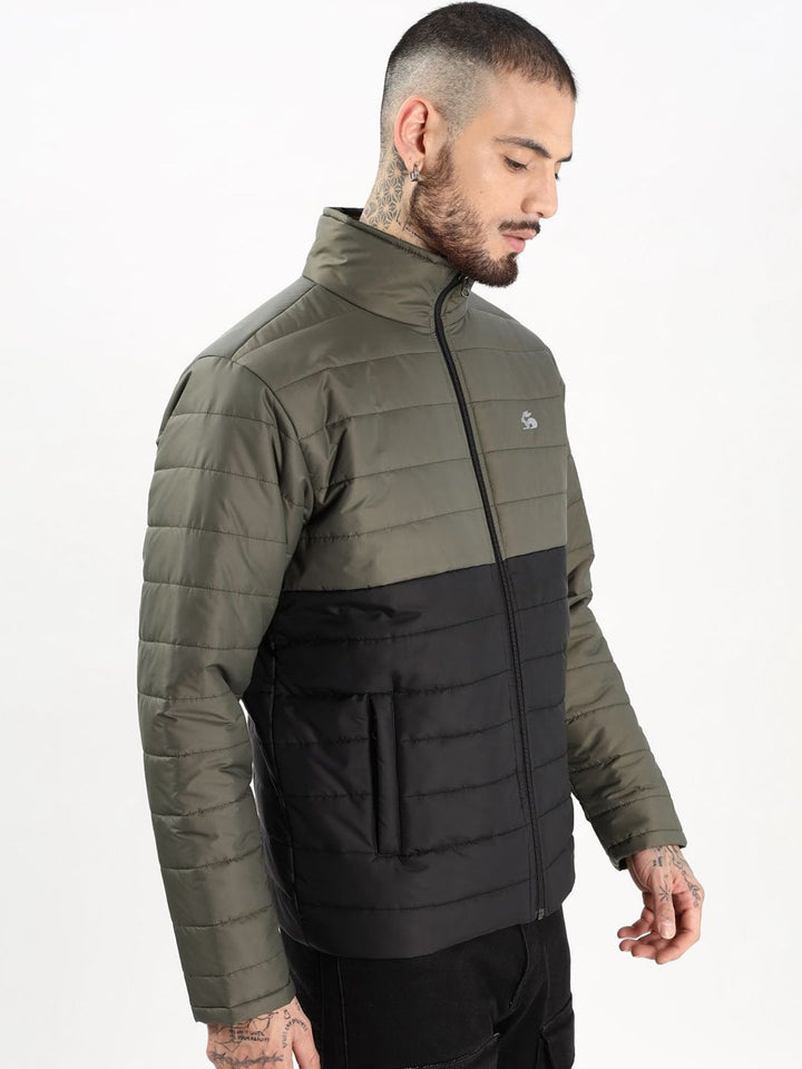 ADRO Men Colourblocked Windcheater Bomber Jacket