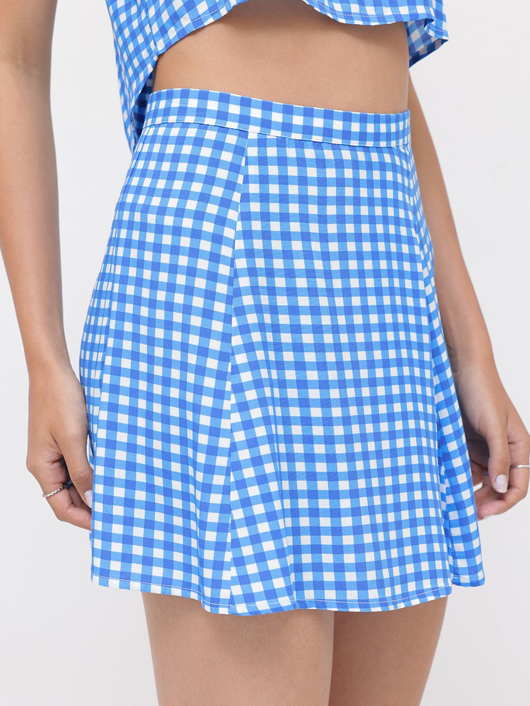 DressBerry The That's So Retro Checked Straight Mini Skirt