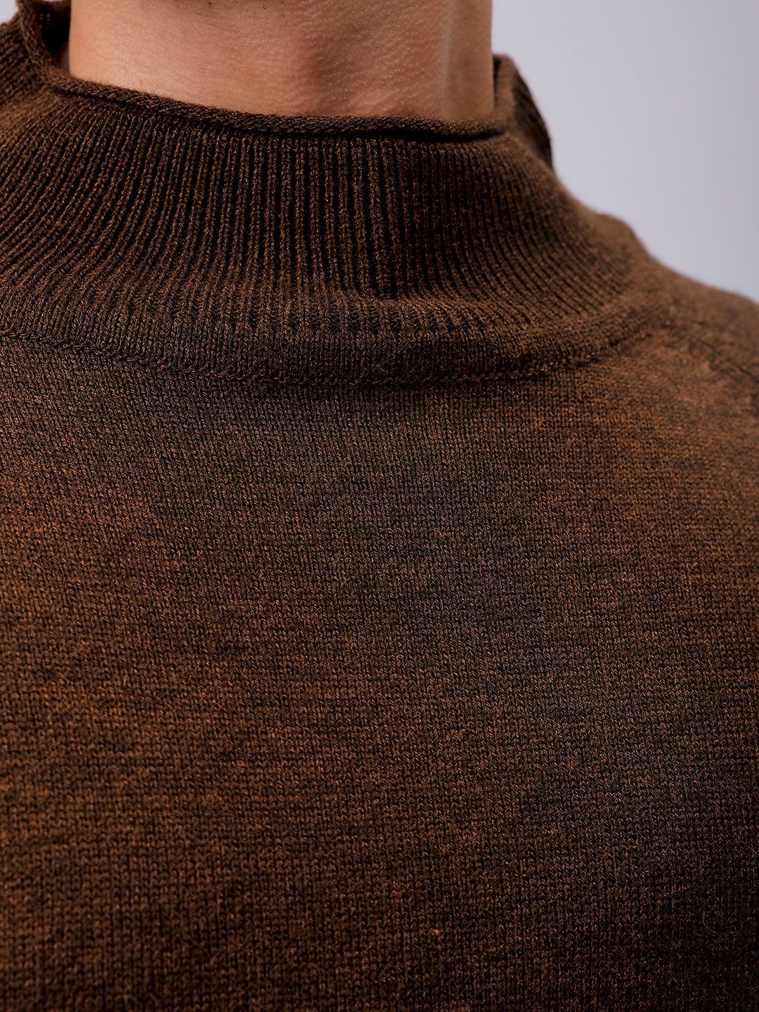 The Indian Garage Co Men Mock Collar Pullover Sweaters