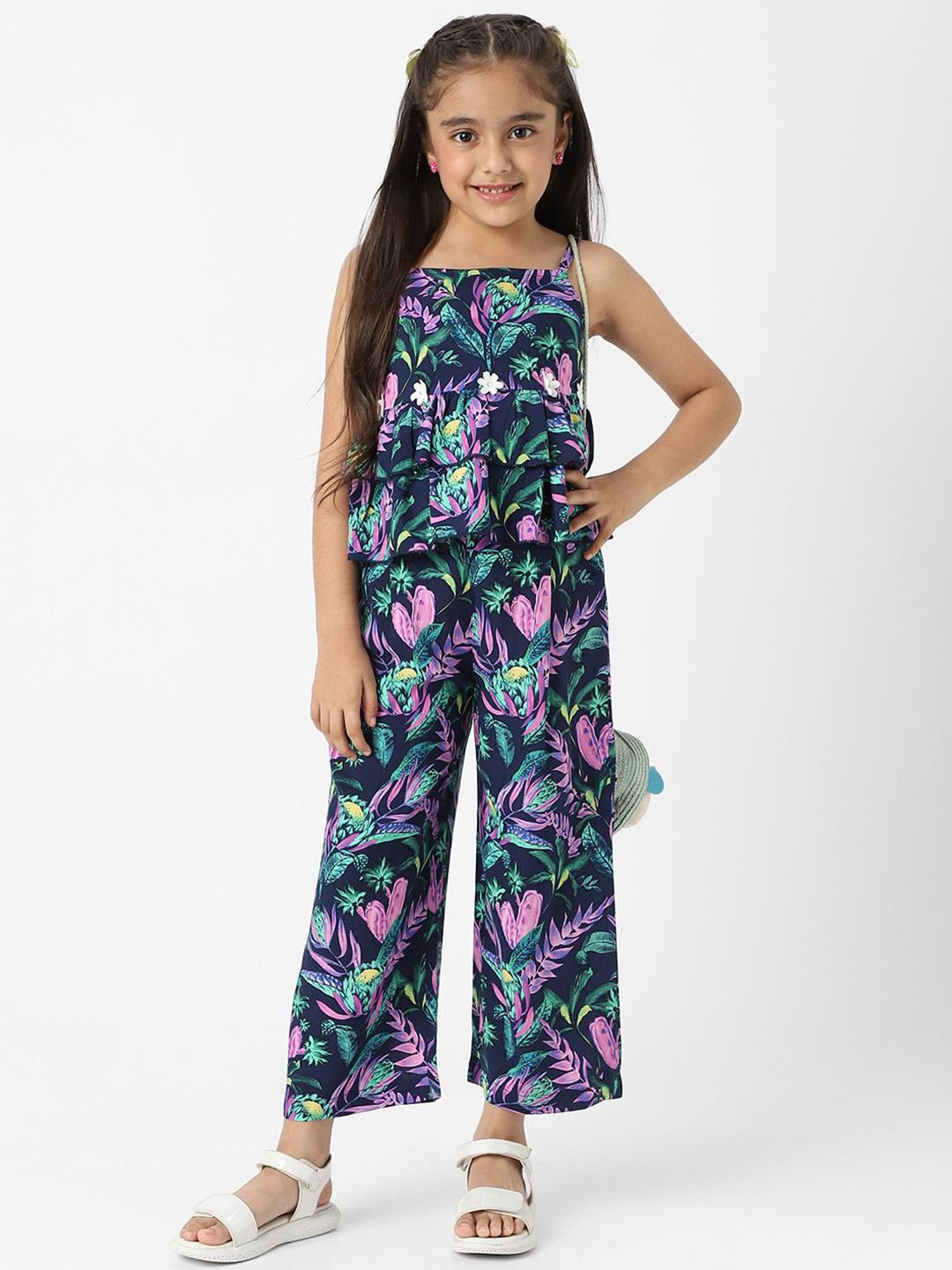 Nauti Nati Girls Printed Top with Palazzos