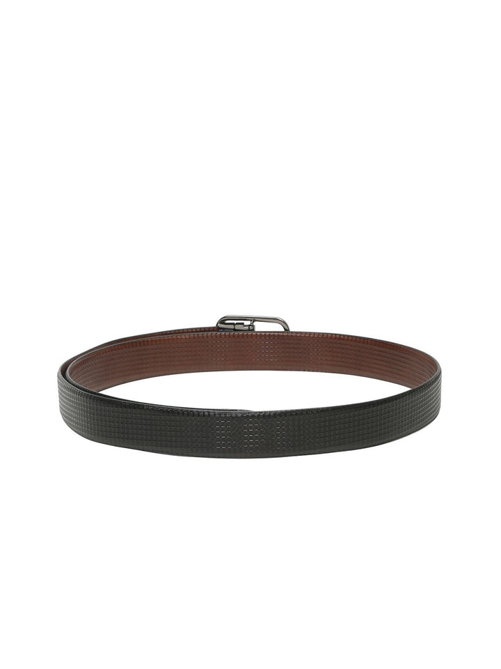 Teakwood Leathers Men Textured Leather Reversible Formal Belt