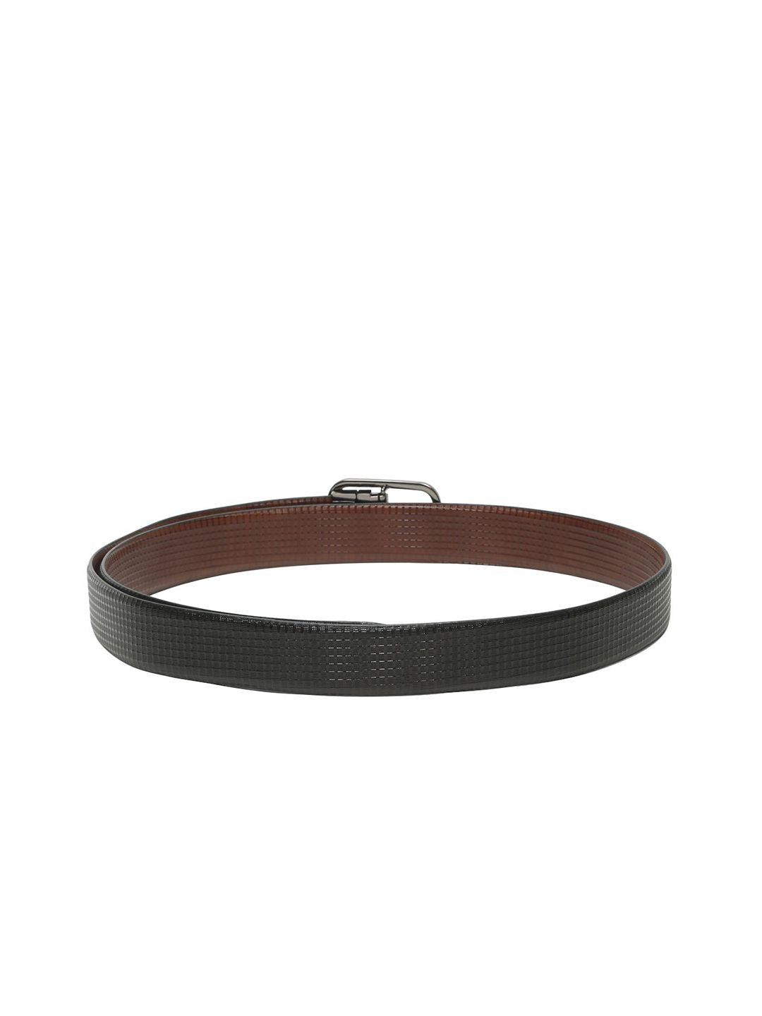 Teakwood Leathers Men Textured Leather Reversible Formal Belt