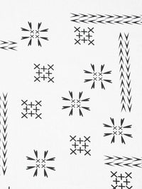 Myntra Elegant Homes White Geometric 400 TC Super King Bedsheet with 2 Pillow Covers