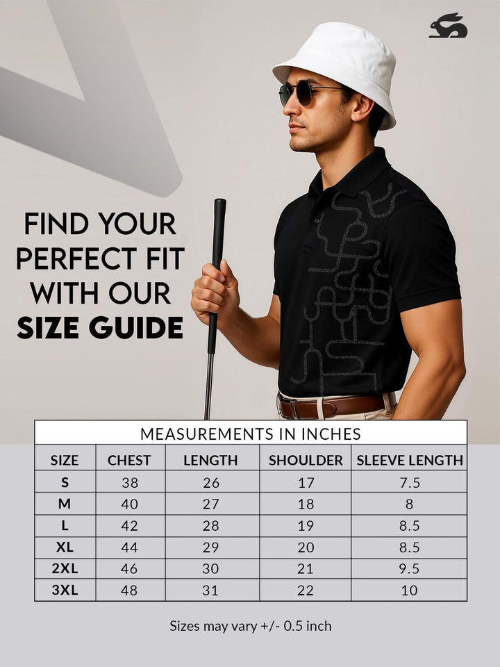 ADRO Men Black Cotton Tshirts