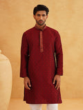 SOJANYA Paisley Woven Design Mandarin Collar Straight Kurta