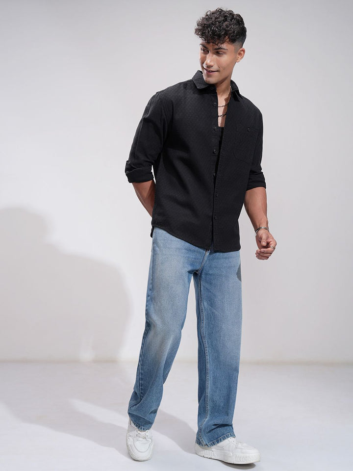 HIGHLANDER Men Comfort Opaque Casual Shirt