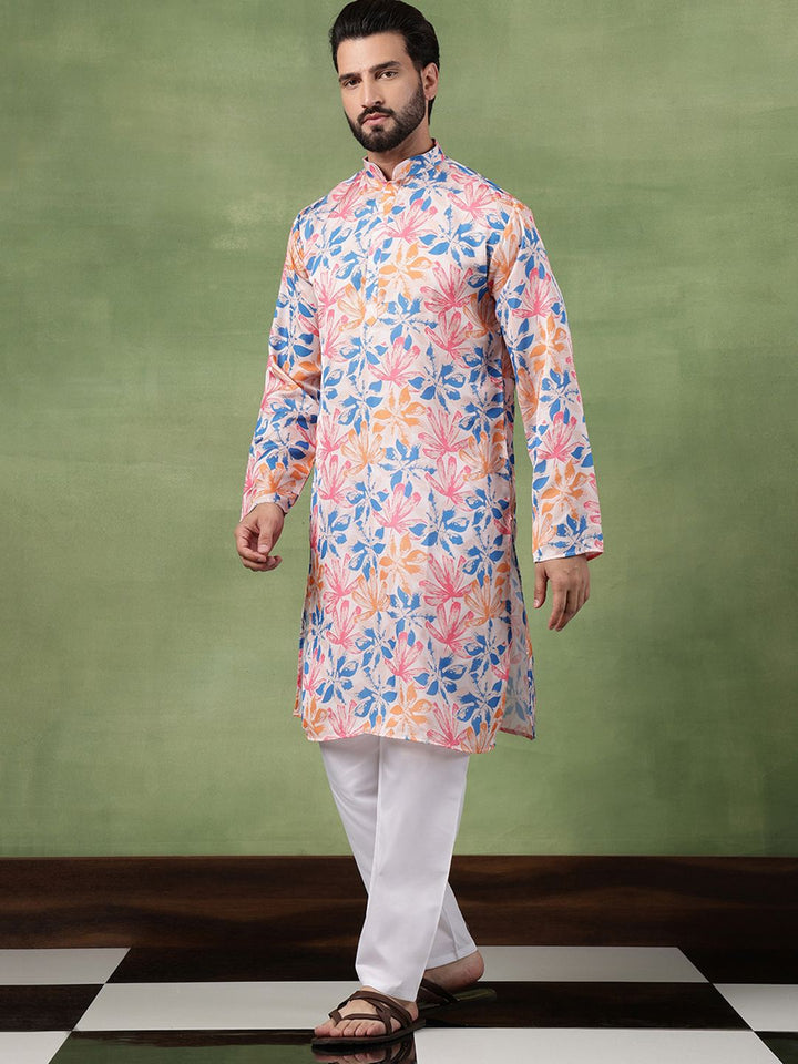 SOJANYA Men Floral Printed Kurta