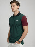 ADRO Men Brand Logo Colourblocked Polo Collar T-shirt