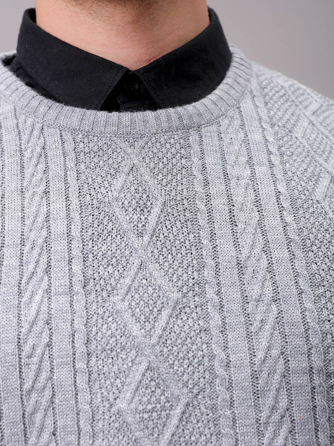 The Indian Garage Co Men Cable Knit Pullover