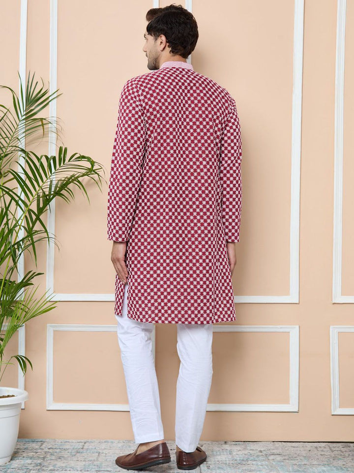 See Designs Men Ethnic Motifs Embroidered Regular Thread Work Kurta with Pyjamas