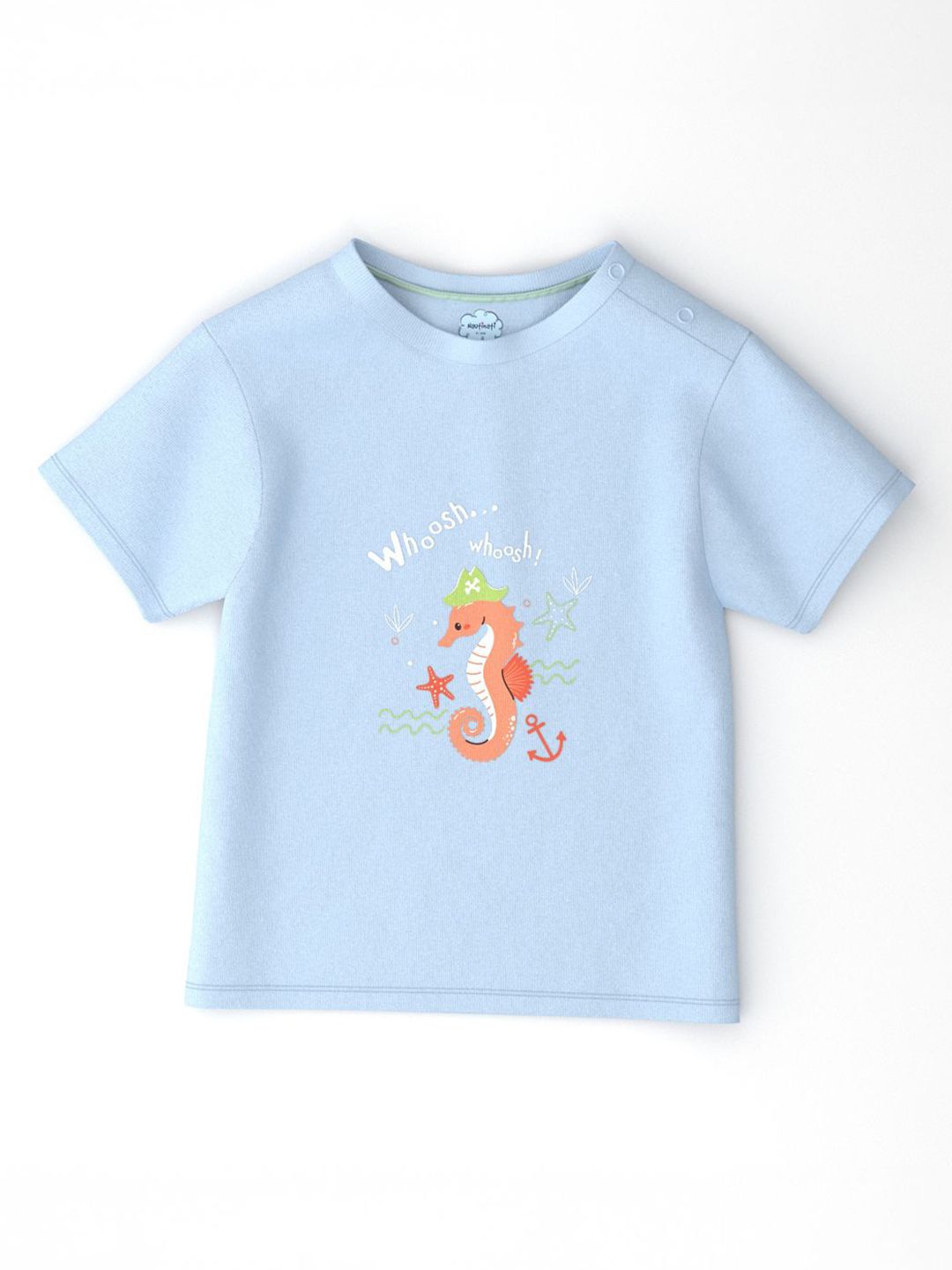 Nauti Nati Infants Boys Pack of 2 Graphic Printed Cotton T-shirts