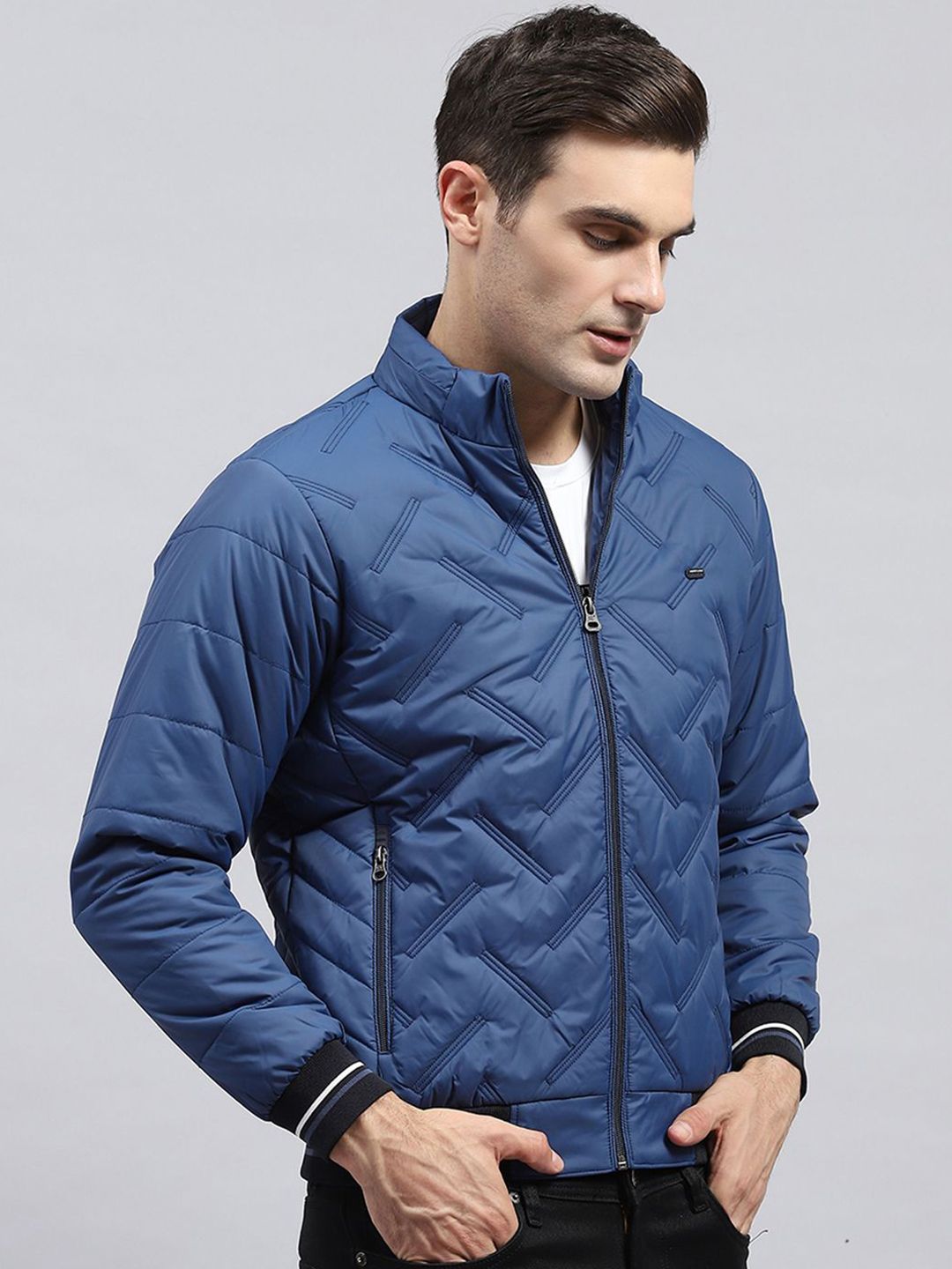 Monte Carlo Men Hooded Solid Casual Padded Jacket
