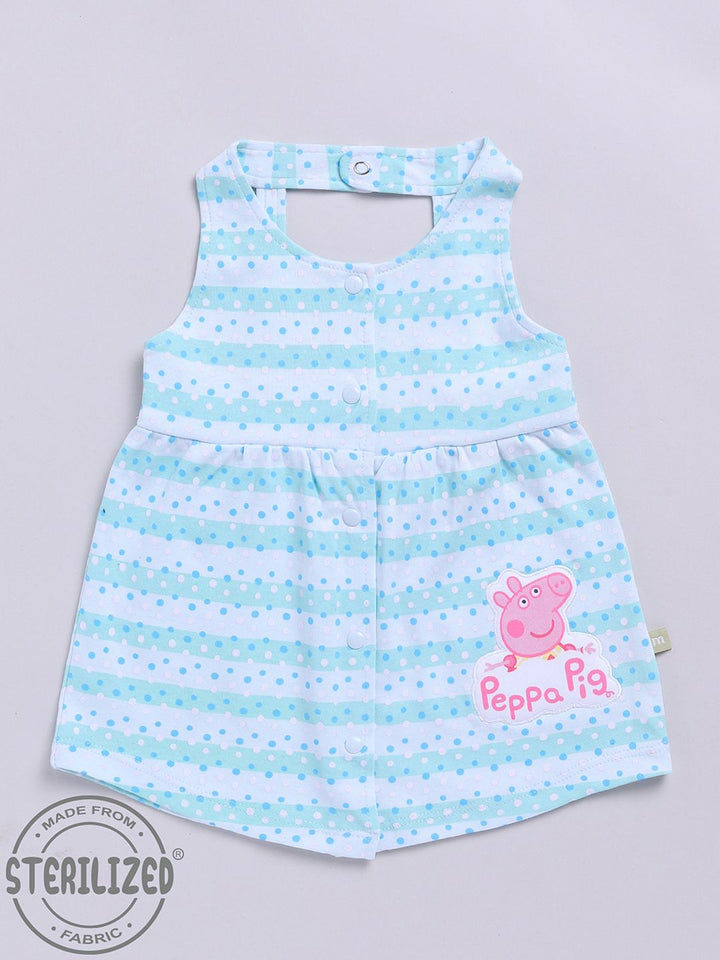 Moms Love Infant Girls Peppa Pig Printed Pure Cotton Fit & Flare Dress