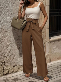 DressBerry Women Textured Straight Fit Trousers