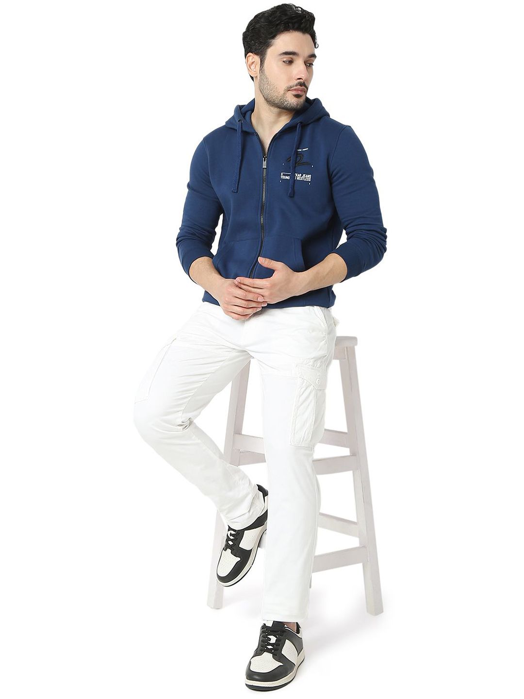 Spykar Men Sweatshirt Hooded