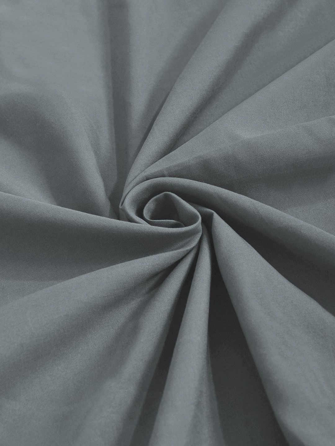 KLOTTHE Grey Blue Solid Fitted 300 TC Double King Fine Bedsheet With 4 Pillow Covers