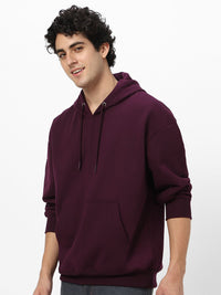 Urbano Fashion Men's Cotton Solid Oversized Hooded Neck Sweatshirt