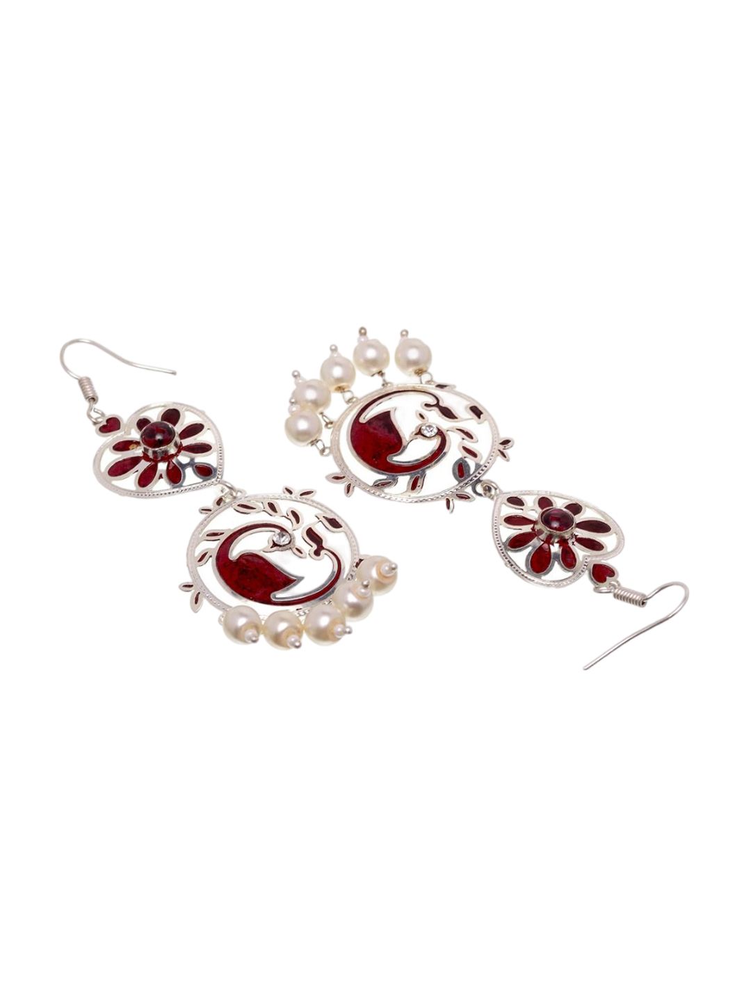 DressBerry Silver-Plated Contemporary Drop Earrings