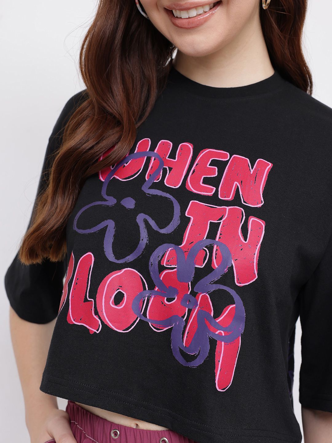 DressBerry Quote Couture Boxy Crop T-shirt