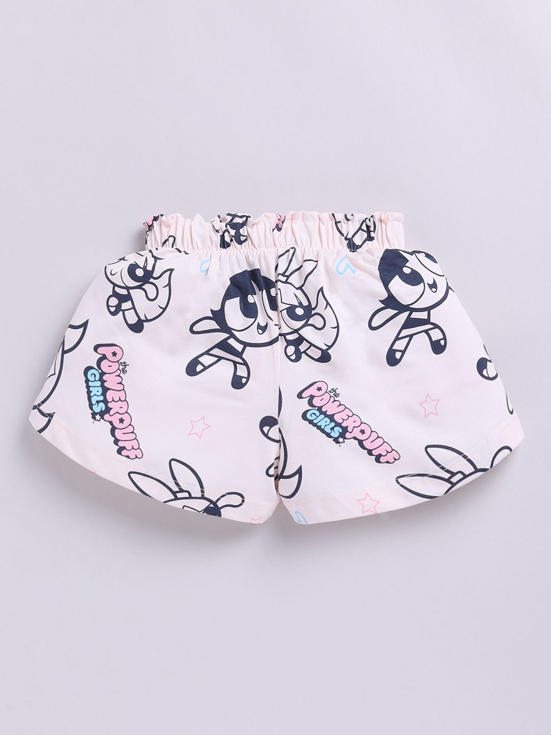 Happy Faces Kids Girls Powerpuff Girls Printed Pure Cotton Shorts