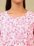 Mamicha Women Floral Printed Regular Pure Cotton Kurta with Trousers & With Dupatta