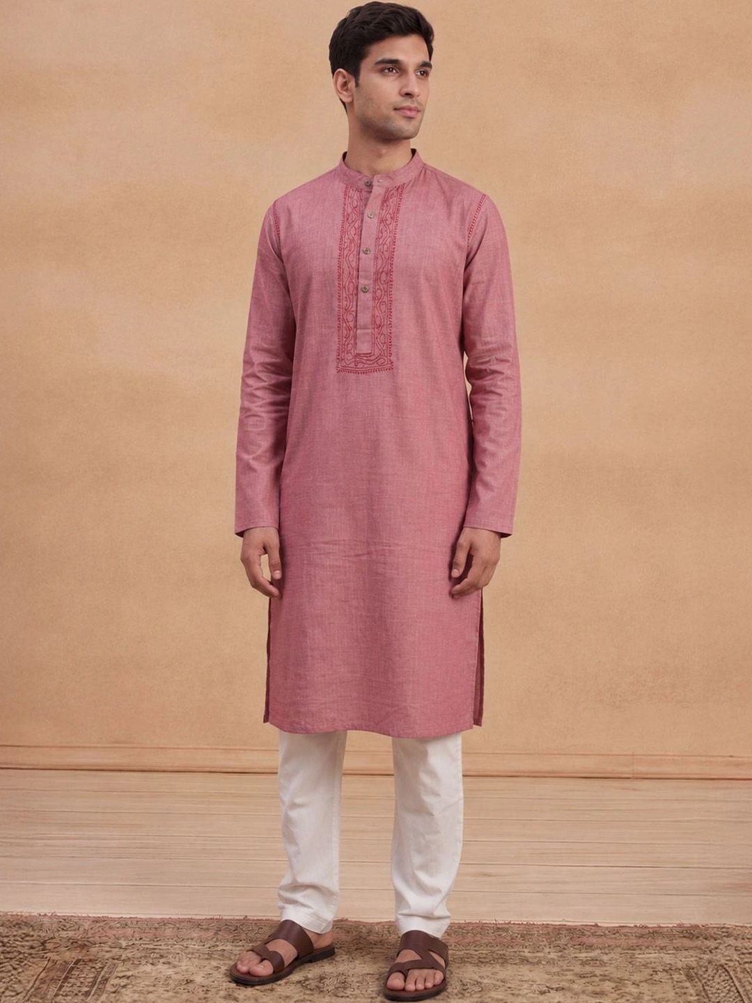 Rumah Chikankari Lelaki Sulam Kurta Chikankari