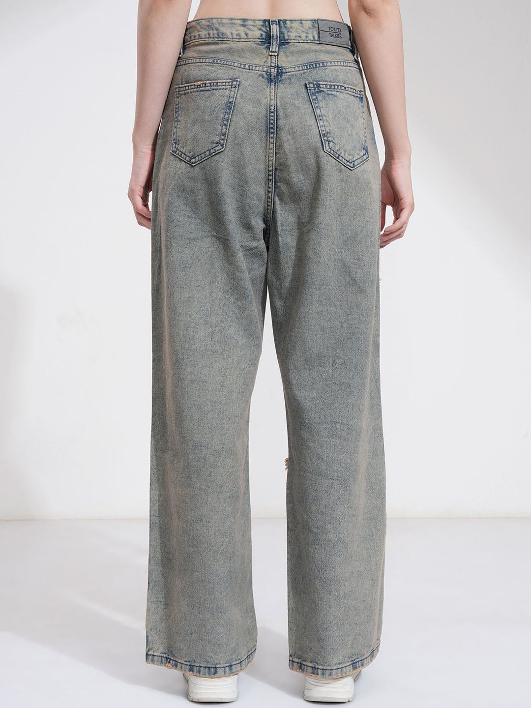 Street By Tokyo Talkies Women Flared High-Rise Stretchable Jeans
