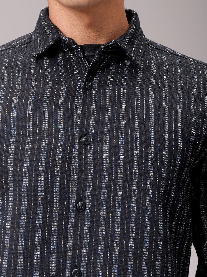 The Indian Garage Co Men Regular Fit Dobbr Textured Resortwear Shirt