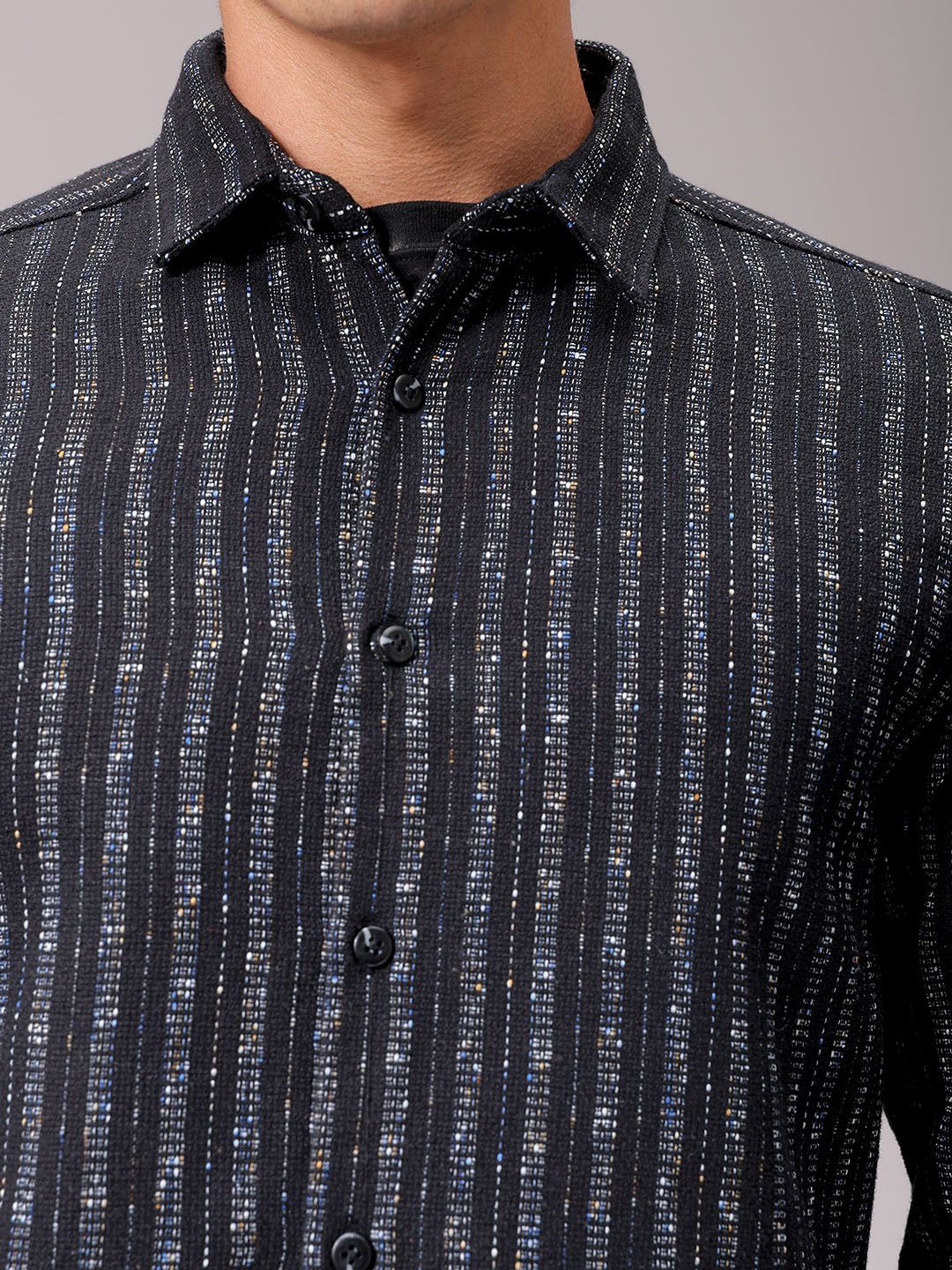 The Indian Garage Co Men Regular Fit Dobbr Textured Resortwear Shirt