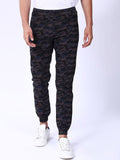 The Indian Garage Co Men Camouflage Printed Cotton Slim Fit Joggers Trousers