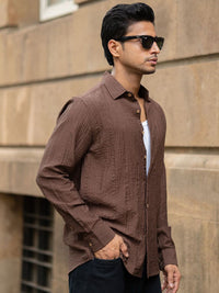 Powerlook Men Tartan Checks Checked Spread Collar Casual Shirt