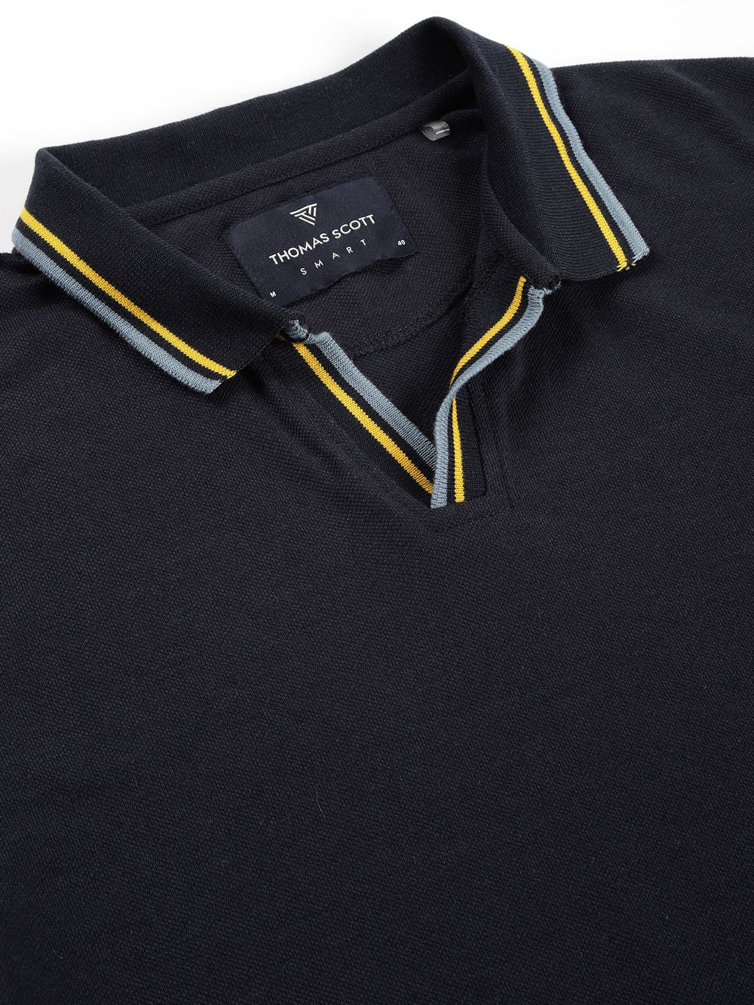 Thomas Scott Men Solid Polo Collar T-shirt