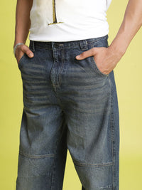 Bene Kleed Men Mid-Rise Tinted Baggy Cotton Jeans