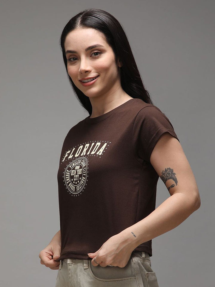Dillinger Wanita biasa sesuai dengan krew leher universiti dicetak tshirt