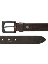 Teakwood Leathers Men Textured Leather Belt
