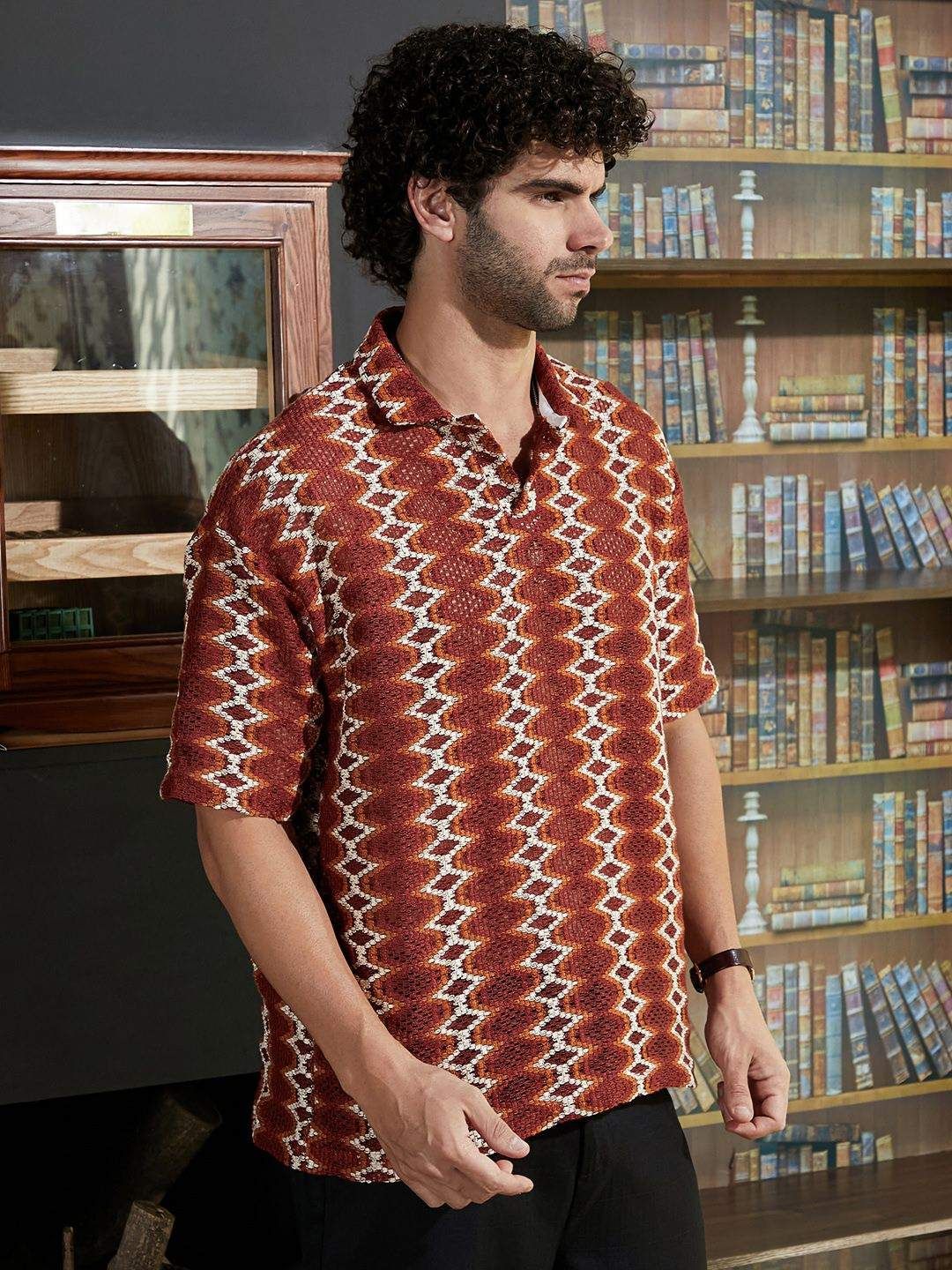 Campus Sutra Men Polo Collar Pockets T-shirt