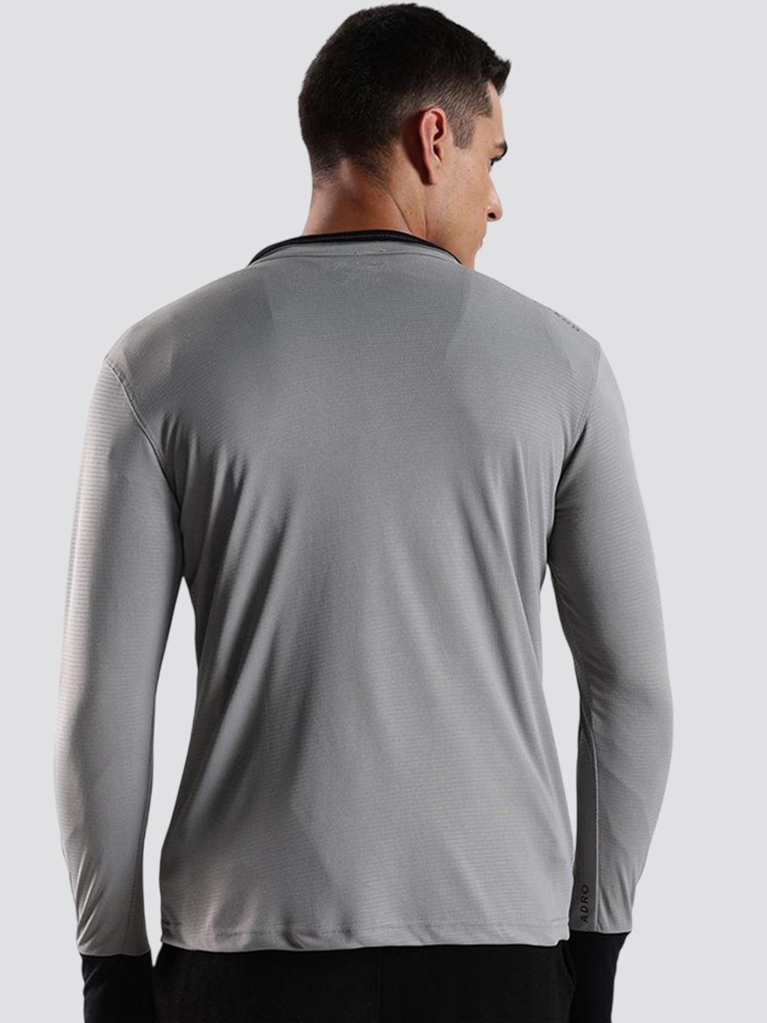 ADRO Men Mock Collar Solid Lightweight Casual Sporty Jacket