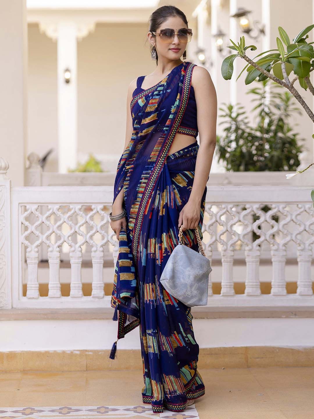 KALINI Pure Georgette Saree