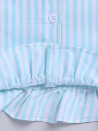 Moms Love Infant Girls Cotton Striped Top with Shorts