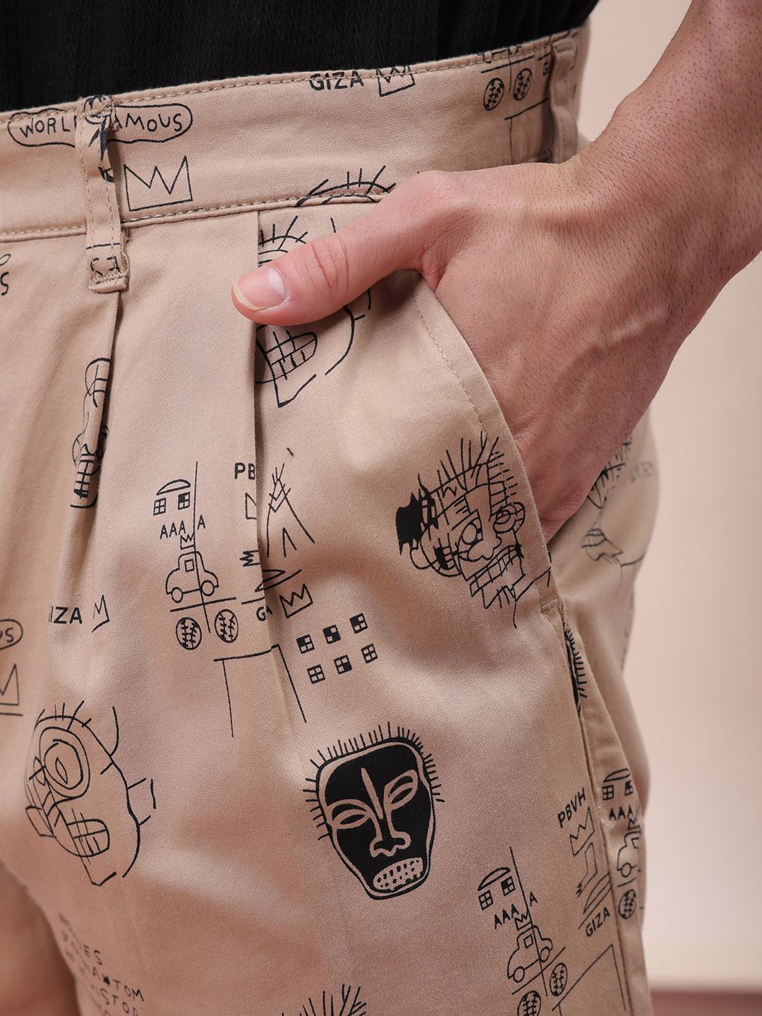 The Indian Garage Co Men Mid-Rise Printed Shorts