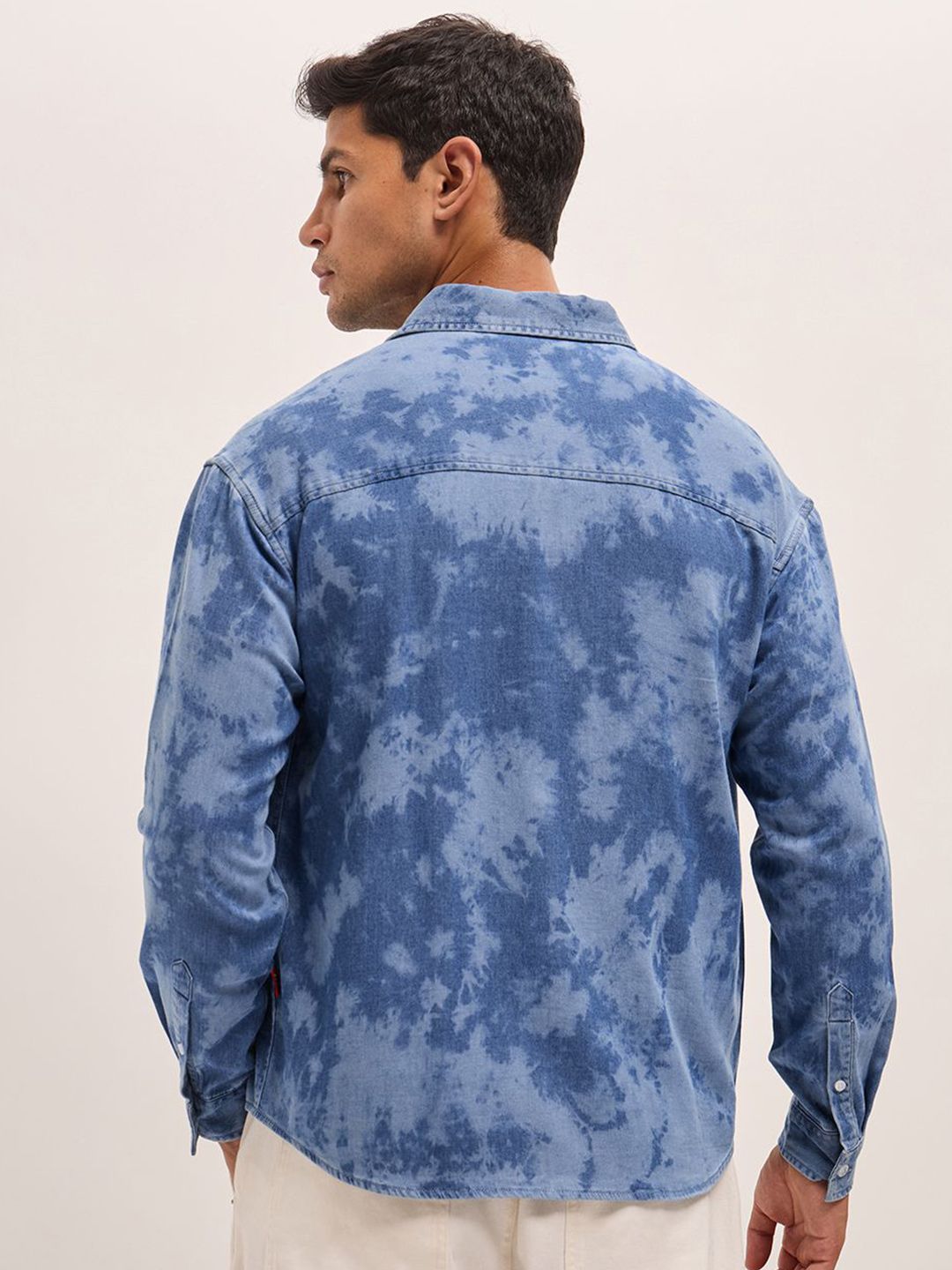 THE BEAR HOUSE Relaxed Fit Dyed Effect Casual Shirt