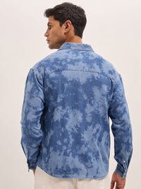 THE BEAR HOUSE Relaxed Fit Dyed Effect Casual Shirt